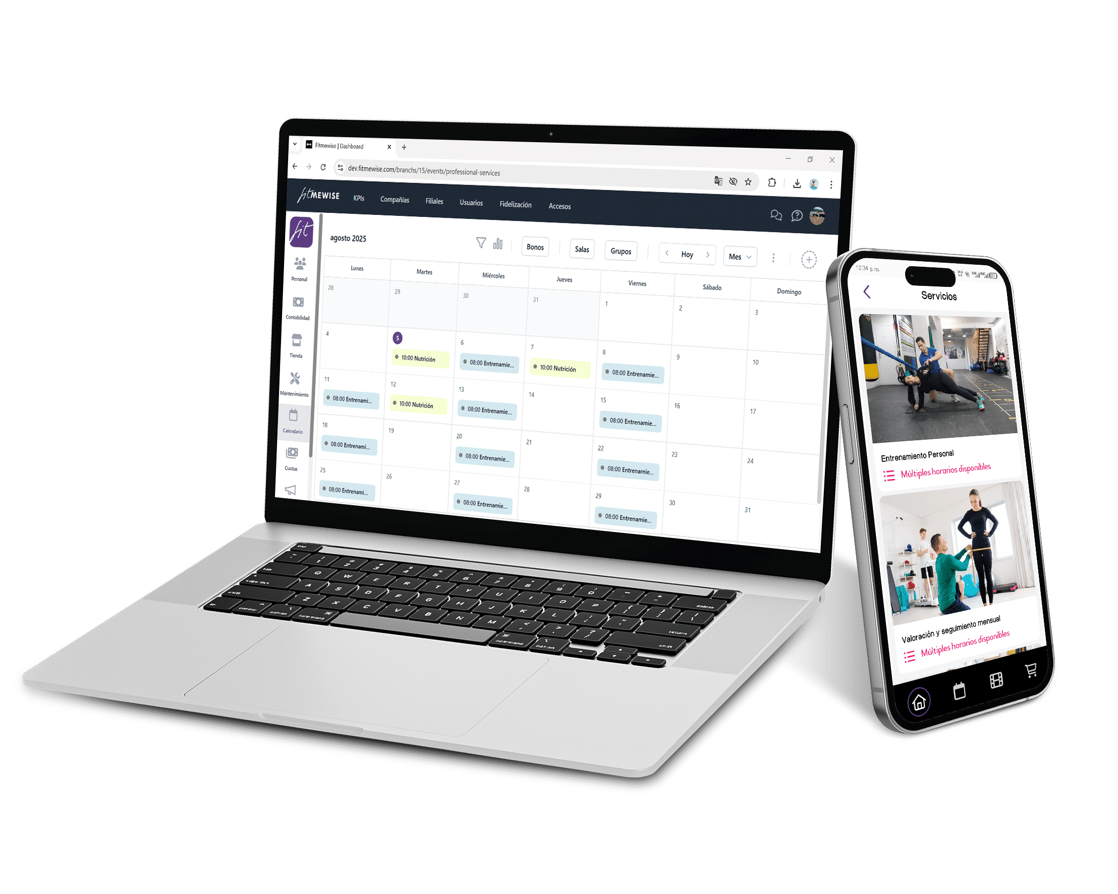 Laptop y App Servicos profesionales
